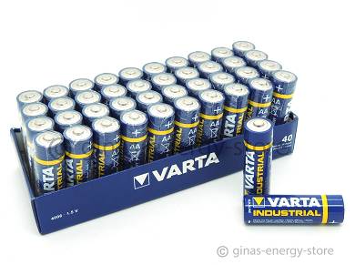 40 x Varta Batterie Industrial AA - 4006 - LR06 - Mignon 1,5V im Folienpack