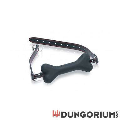 Hound Dog Bone Gag - Schwarz/Rot