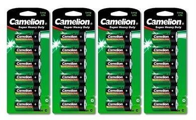 24x CAMELION Super Heavy Duty LONGLIFE BATTERIE C BABY grün 1,5V BATTERIEN R14P