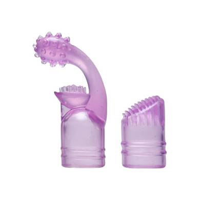 2-teiliges Set Wand Vibrator Aufstze in Violett