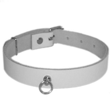 Halsband mit Ring der O ZIERLICH weiss