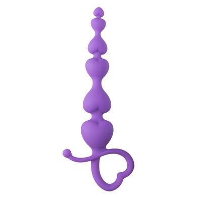 Violette Analkugelkette mit herzfrmigem Griff