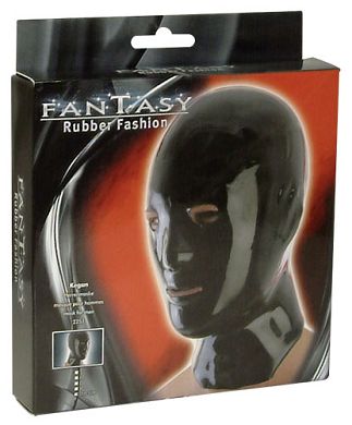 Latex Kopfmaske Fantasy Rubber schwarz