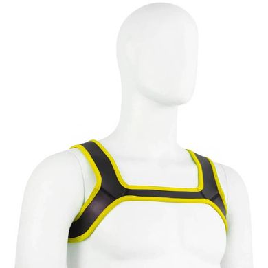 HardcoreDeLuxe Neoprene Puppy Harness black/yellow