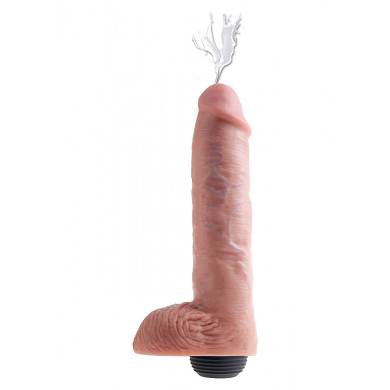 King Cock - "Squirter" (Ejakulations Dildo) - 25,4 x 5,3 cm - in Hautfarbe