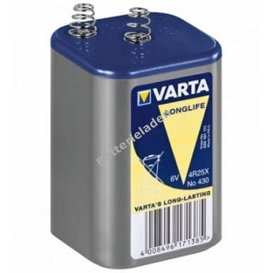 Laternenbatterie Varta Type 0430 6V Zink-Kohle Schwarz