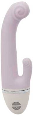 NMC Twirl. Doppel Bullet Silikon Vibrator 14CM mit Samtbeutel. 10 Funktionen. Flieder. 1 S