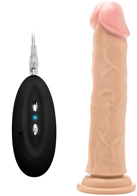 23,5 x 4,5 cm REALROCK Vibrator - ohne Hoden skin
