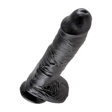 King Cock 25 cm Dildo mit Hoden Schwarz