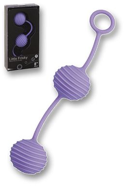 Liebeskugeln Silikon gerillt - Little Frisky Love Balls purple