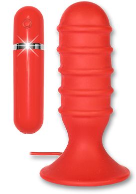 11 x 3,6 cm Buttplug Thriller Ass Plug Silikon red