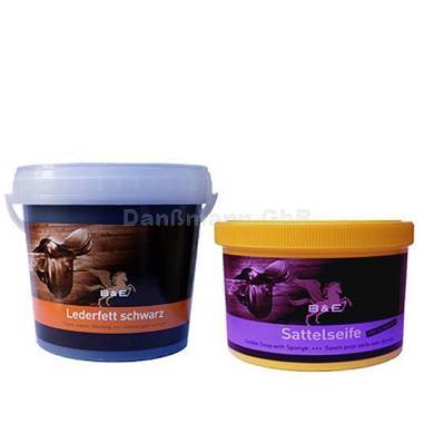 500 ml Lederfett schwarz + 500 ml Sattelseife im Set Lederpflege,Ledereinigung