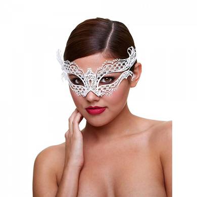 Venezianische Maske "Innocence Lost" - in Weiß