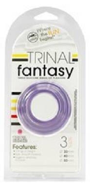 100% Silikon TRINAL FANTASY SILIKON RINGS. 3ER SET. PURPLE Cockring Set