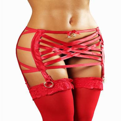 Satin-Strapsgrtel mit Ringen