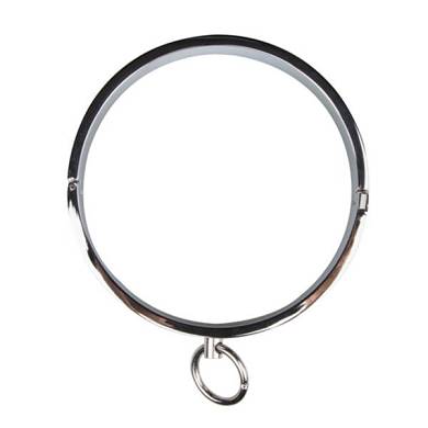 Silberfarbene Halsfessel mit O-Ring