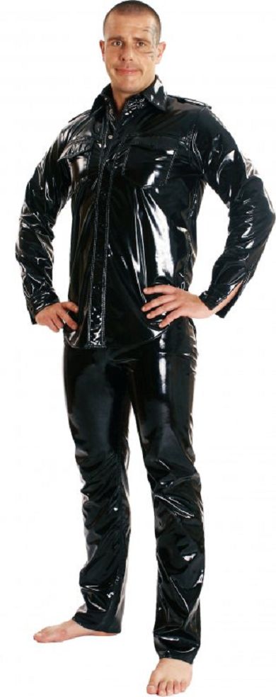 Herren Lack Hose im 5 Pocket Stil