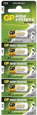 5x Batterie GP 23AE A23 23A Alkaline 12V - E23A V23A V23PX V23GA L1028 MN21 G23A