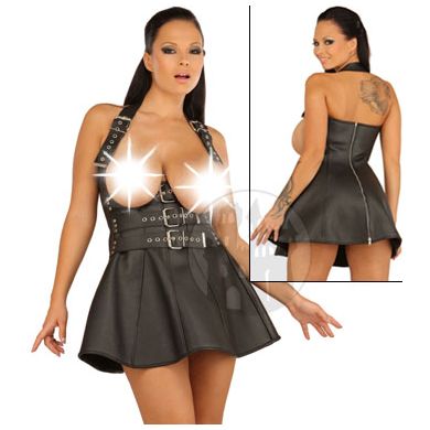 Leder Kleid - brustfrei