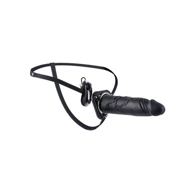 22 x 5 cm Fetish Fantasy - Vibrating Hollow Silicone Strap-On black Umschnallvibrator
