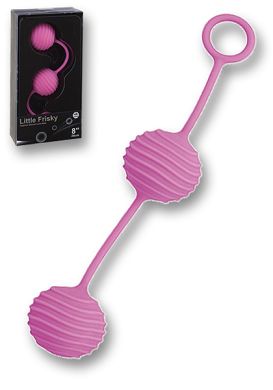Liebeskugeln Silikon gerillt - Little Frisky Love Balls pink
