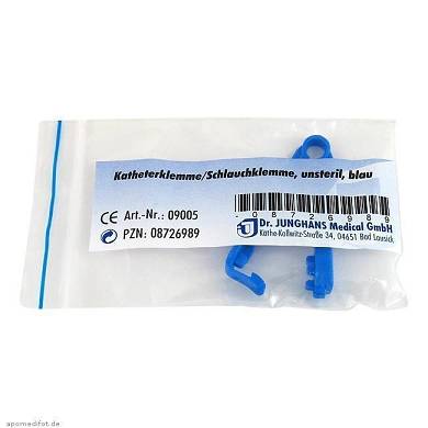 KATHETERKLEMME blau unsteril 1 St PZN: 08726989