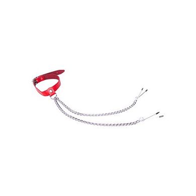 Halsband mit Klemmen in Rot