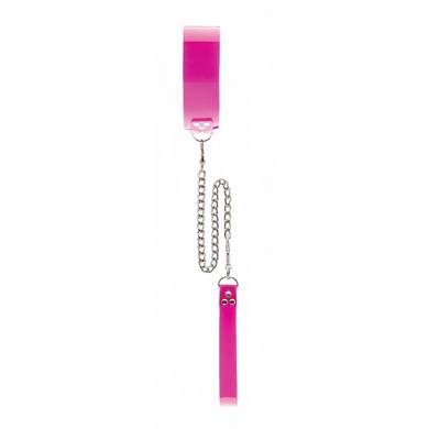 Halsband mit Kette - in Rosa