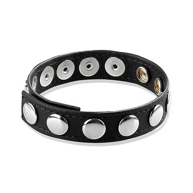 8 Snap Fastener Leather Strap