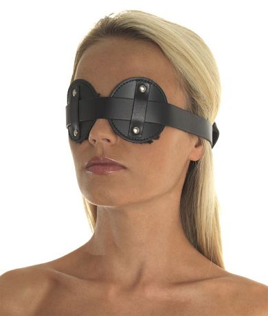 Leder Augenmaske mit Fell