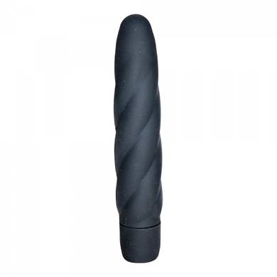Silikon-Twist Vibrator - 19,7 x 3,7 cm - in Schwarz