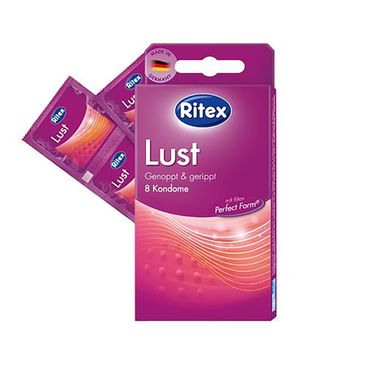 Ritex Lust Kondome stimulieren mit ihrer speziellen Noppen- und Rippenstruktur beide Partn