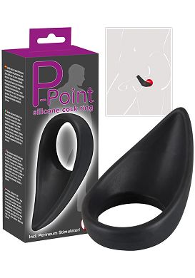 Cockring P-Point schwarz Silikon