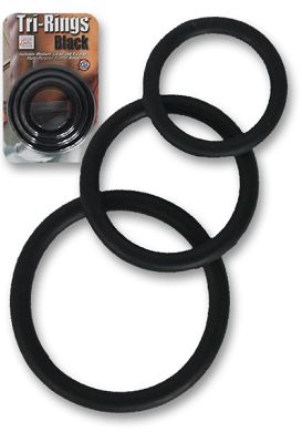 Cockring-Set TRI-RINGS black