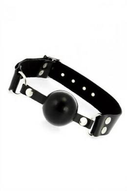 Ball Gags - Leder Ballknebel mit Gummiball