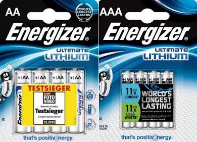 Energizer Ultimate Lithium Mignon AA und Mikro AAA Batterien MN1500 MN2400