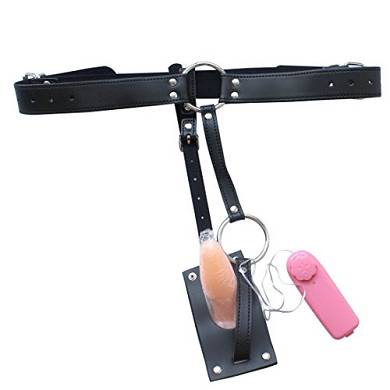 Männlich O-Ring-Keuschheitsgürtel vibrierenden Analplug Body Harness