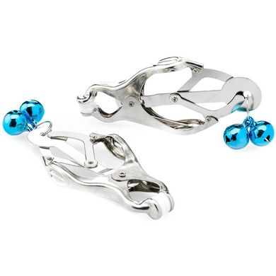 Zenn Japanese Large Clover Clamps with Bells silver