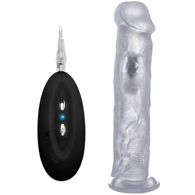 29,5 x 6,3 cm REALROCK Vibrator - ohne Hoden clear