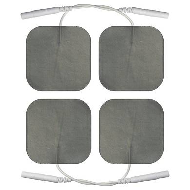 PREMIUM SILBER-CARBON Elektroden Pads 5x5cm f. TENS Reizstrom Gert EMS  4 Stck