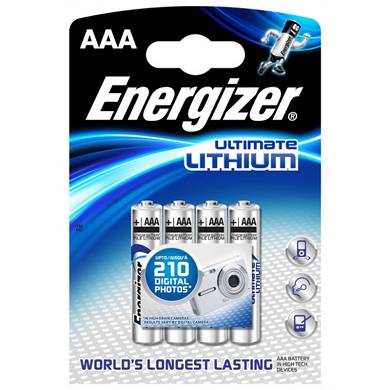4x Batterien LR03 Micro AAA Energizer Ultimate Lithium im Blisterpack