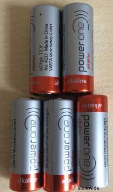 5 Alkaline Batterie Power One VARTA 23A 12V Volt p23ga 8LR932 Mn21 V23GA A23