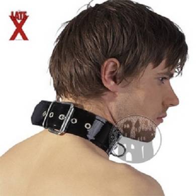 Latex Halsfessel schwarz