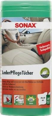 Sonax Leder Pflege Tücherbox Lederpflegetücher Cockpitpflege 25 Pflegetücher PKW