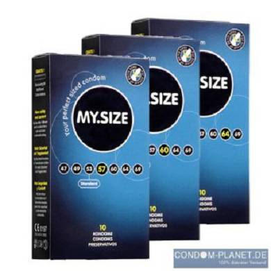 MY.SIZE Kondome 30er Probierpaket (je 10 x 57,60,64 mm)