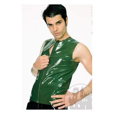 Latex Herrenweste mit 2 Taschen, geklebt