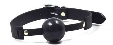 Ballknebel schwarz 4.5cm Biothane vegan