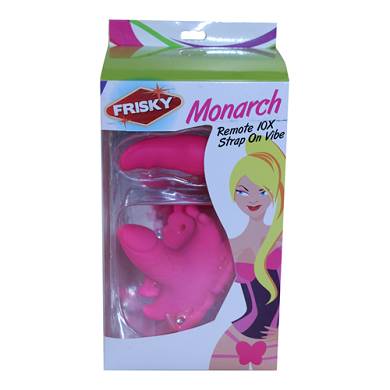 Butterfly Auflegevibrator in Pink mit Dildo