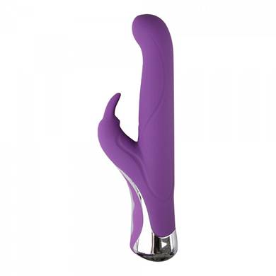 Vibrator mit Klitorisreizarm - 24 x 3,5 cm - in Lila