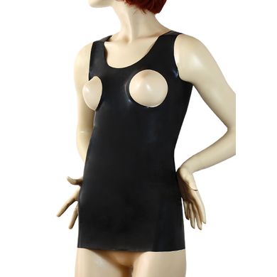 Latex Kleid Open Cups schwarz